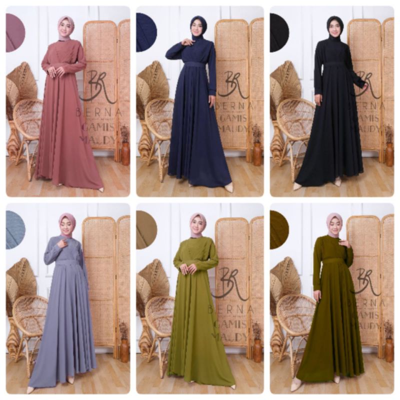 GAMIS MAUDY BY BERNA / GAMIS CERUTY SYARI / GAMIS MURAH CERUTI