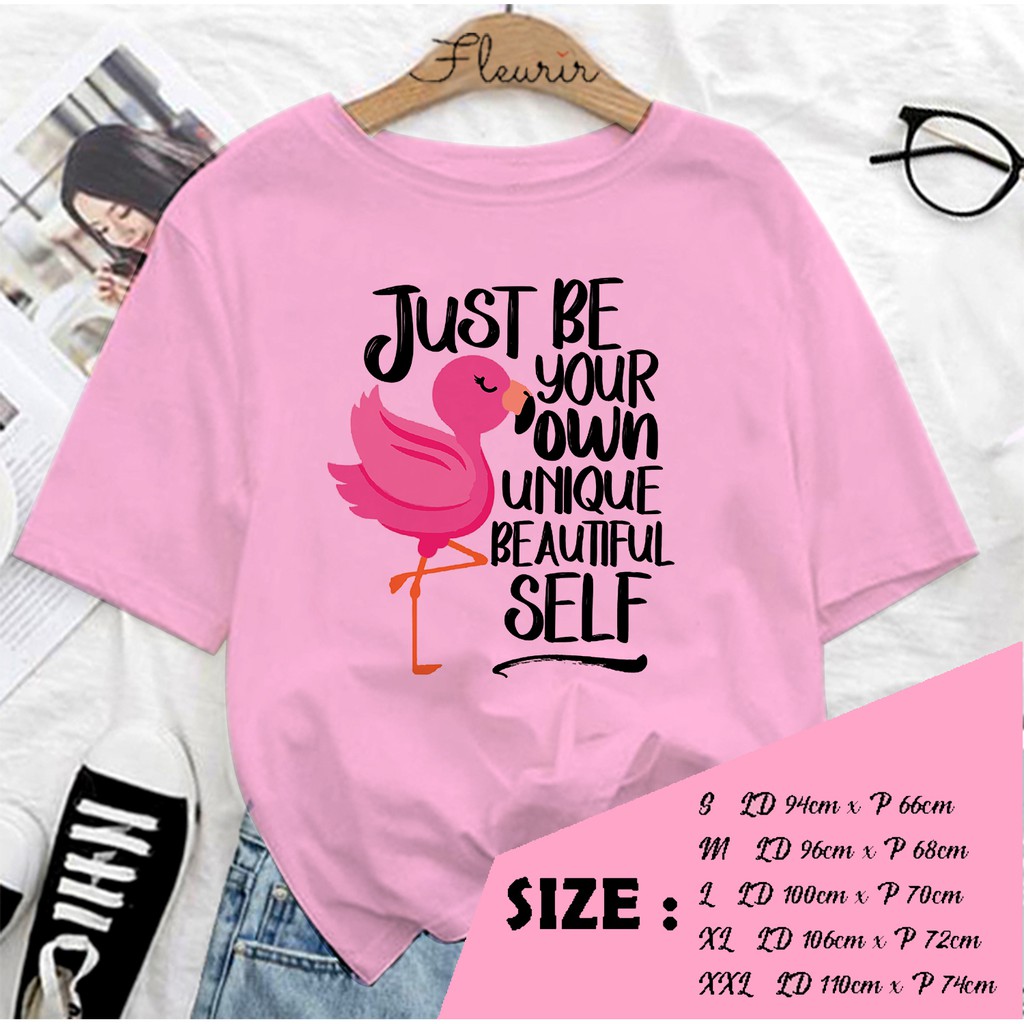 FLEURIR - KAOS JUST BE WANITA DEWASA LENGAN PENDEK TEE UNISEX WANITA