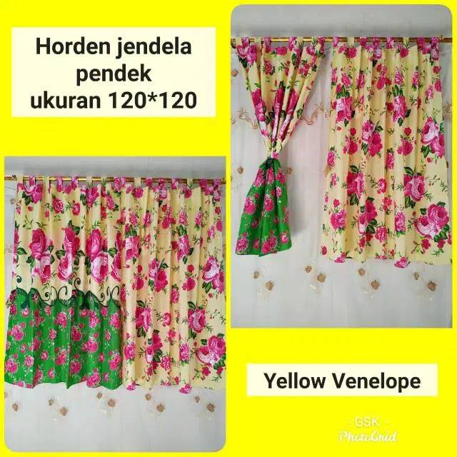 Gorden jendela motif bunga