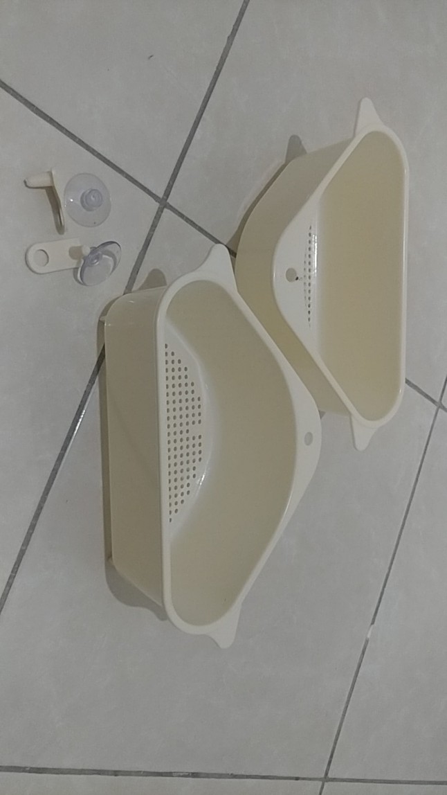 Rak Sudut Wastafel Segitiga - Rak Cuci Piring