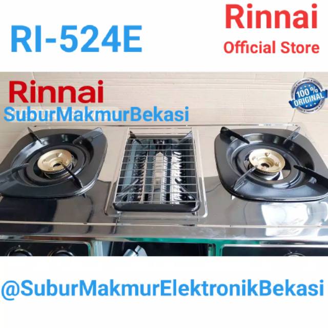 Kompor Gas Rinnai 3 Tungku RI-524E