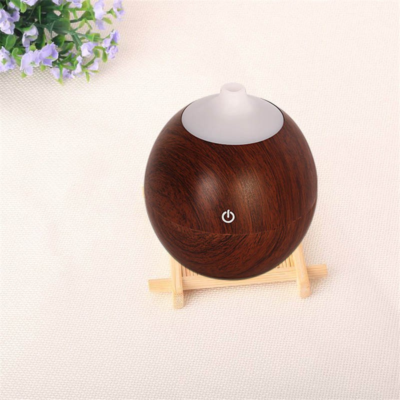 Air Humidifier Diffuser KH120B Aromatherapy Coconut Design Motif Kayu Wooden Dark Wood 130ml jnp