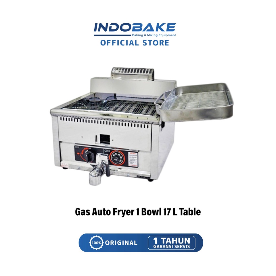 Baker's Friend Gas Auto Fryer - Penggorengan Gas Ayam Kentang / Deep Fryer Alat Penggorengan Gas Kapasitas 1 Bowl 17 L Table