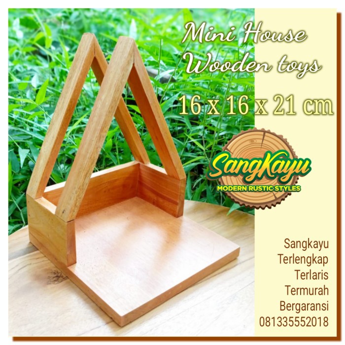 Mini house wooden toy mainan anak rumah kayu mini dekorasi