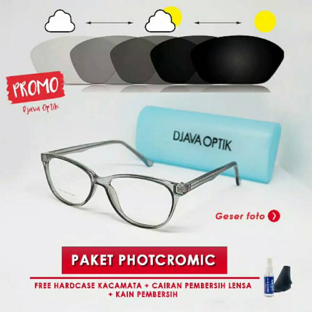 freme kacamata lensa photocromic wanita ptia antiradiasi uv
