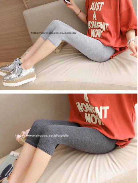 Legging Pendek 3/4 Soft Rayon Katun / Leging Pendek