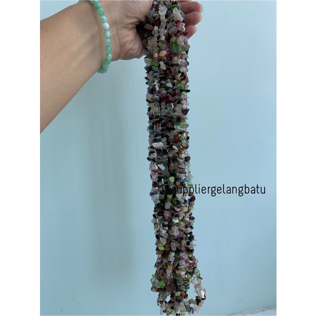 kerikil batu mix colour 1cm bahan akik batu campuran aksesoris warna