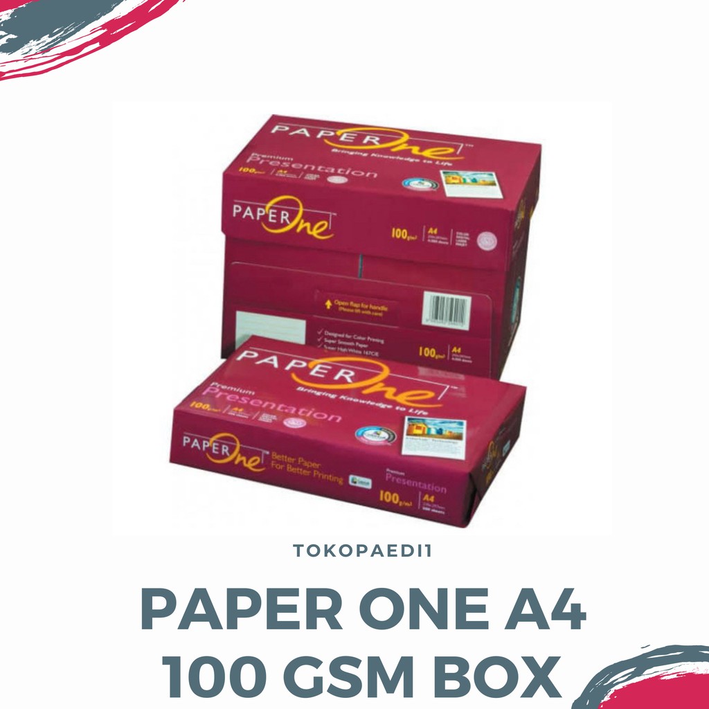 

PAPER ONE A4 100 GSM BOX