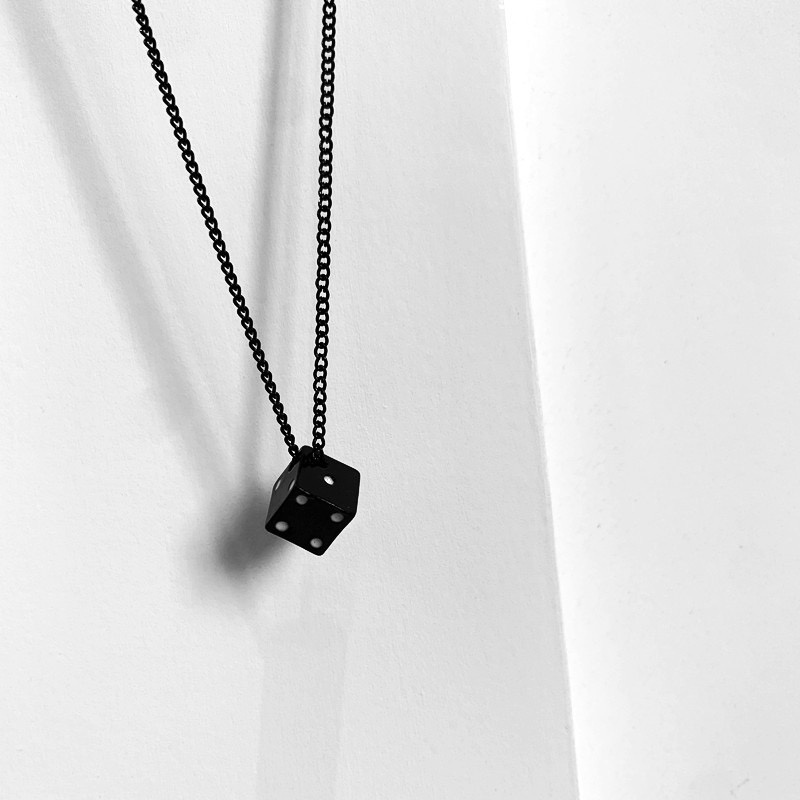 Dice Necklace Accessories Simple Pendant Trendy