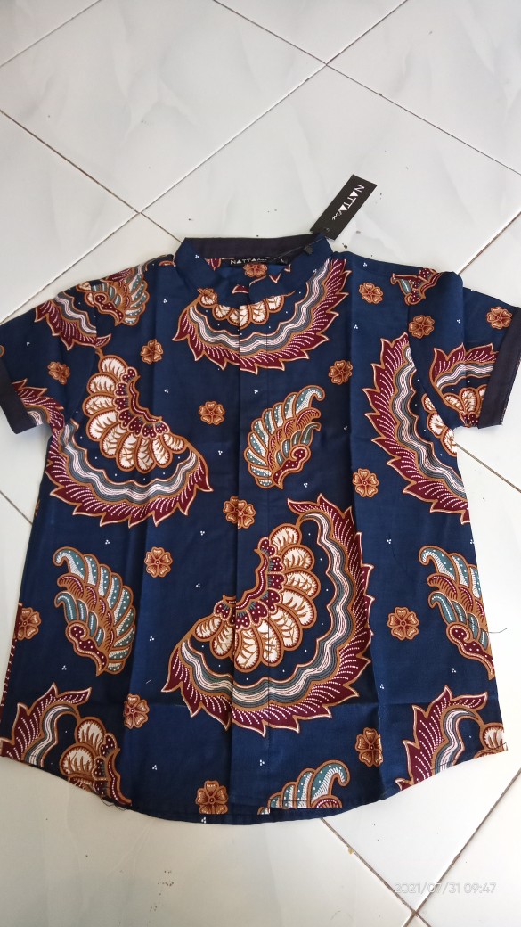Kemeja Koko Batik Anak Baturaden Navy Series By Natta_line