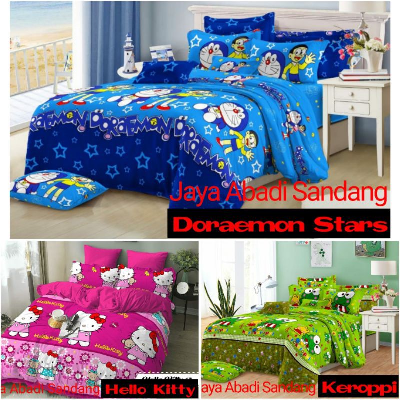 Bedcover Set Bonafide Disperse 180 X 200 Bedcover King Bedcover Doraemon Bedcover Terlaris Shopee Indonesia
