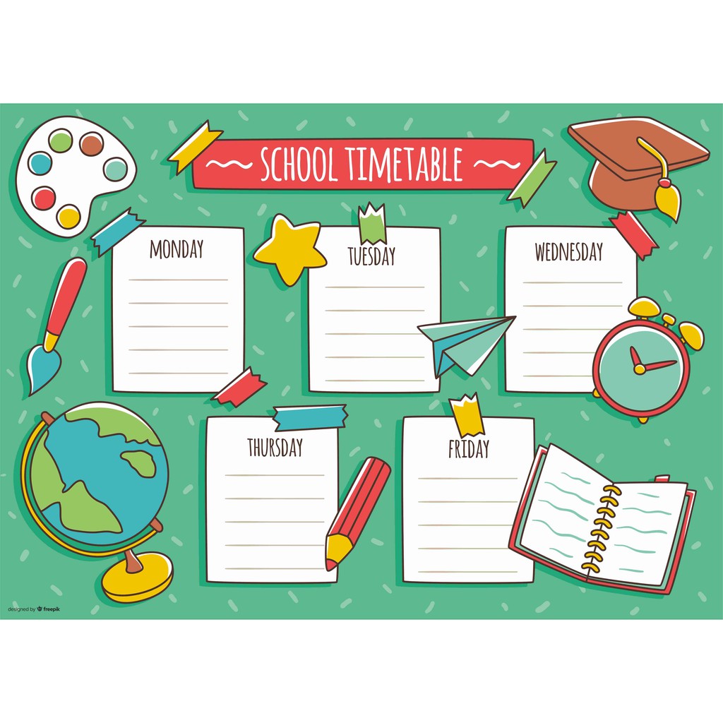 Poster Jadwal Pelajaran Sch03 Poster Animasi Poster Custom Poster Edukasi Shopee Indonesia