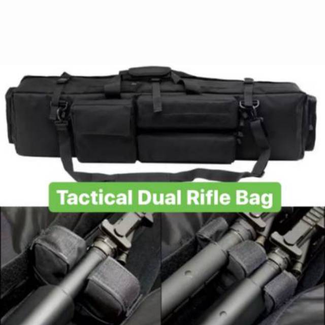 Tactical Dual Rifle Bag Tas Gunbag bisa muat 2 Unit