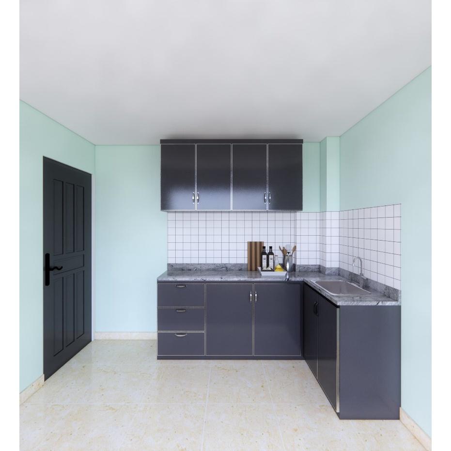 kitchen set minimalis atas bawah custom jakarta