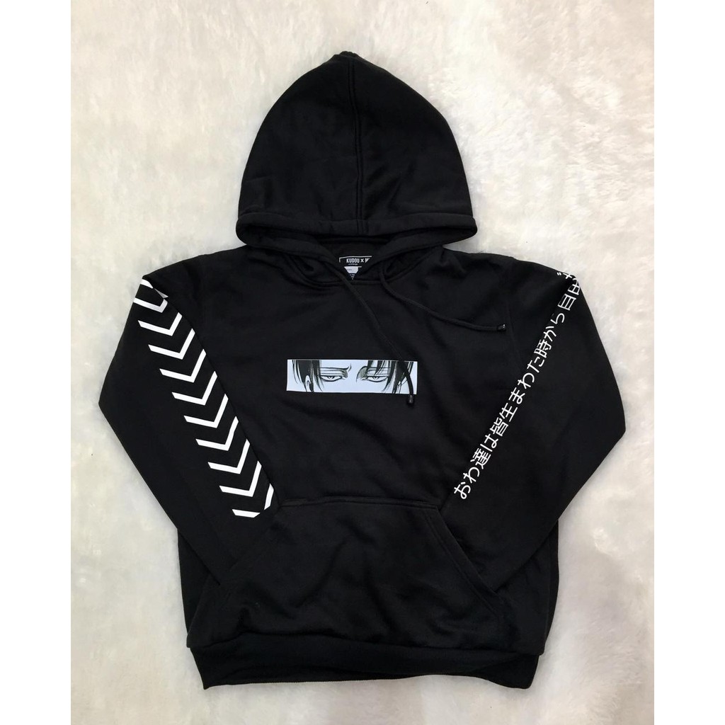 Hoodie Levi kanji Attack On Titan Anime SNK