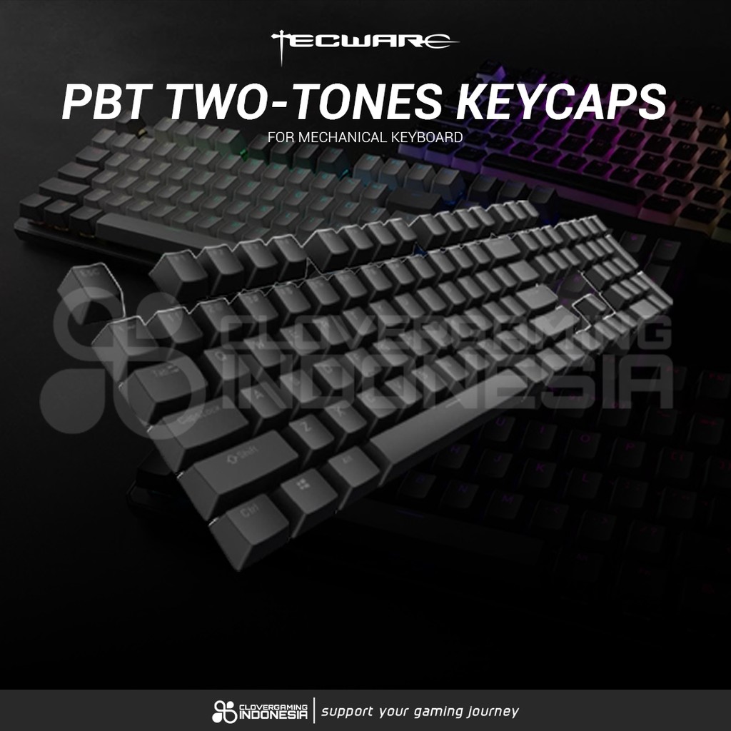 Tecware PBT Classic Double-Shot Moulded Backlit LED Keycaps Set