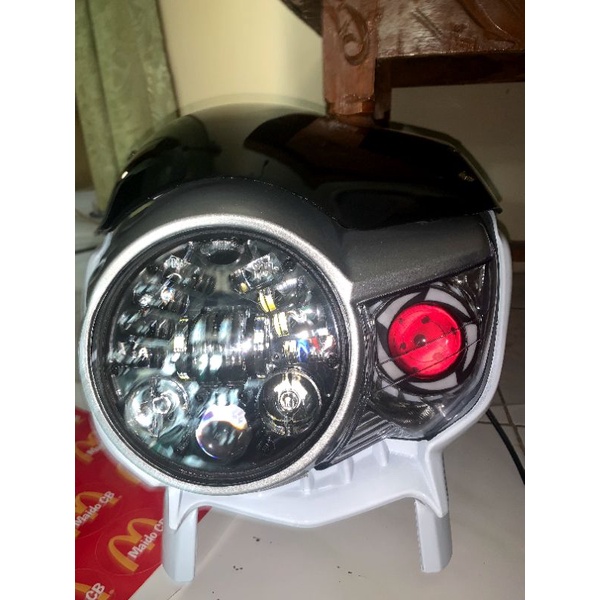 Lampu Tiger Pece/Revo set Daymaker 16 Led 5.75inch set projie 3.5inch set kedok & visor LAMPU TIGER 