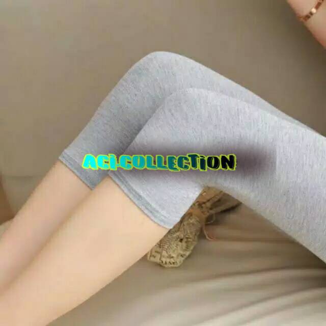 Legging Pendek 7/8 Rayon Kaos Standar &amp; Jumbo / Legging Sedengkul Kaos