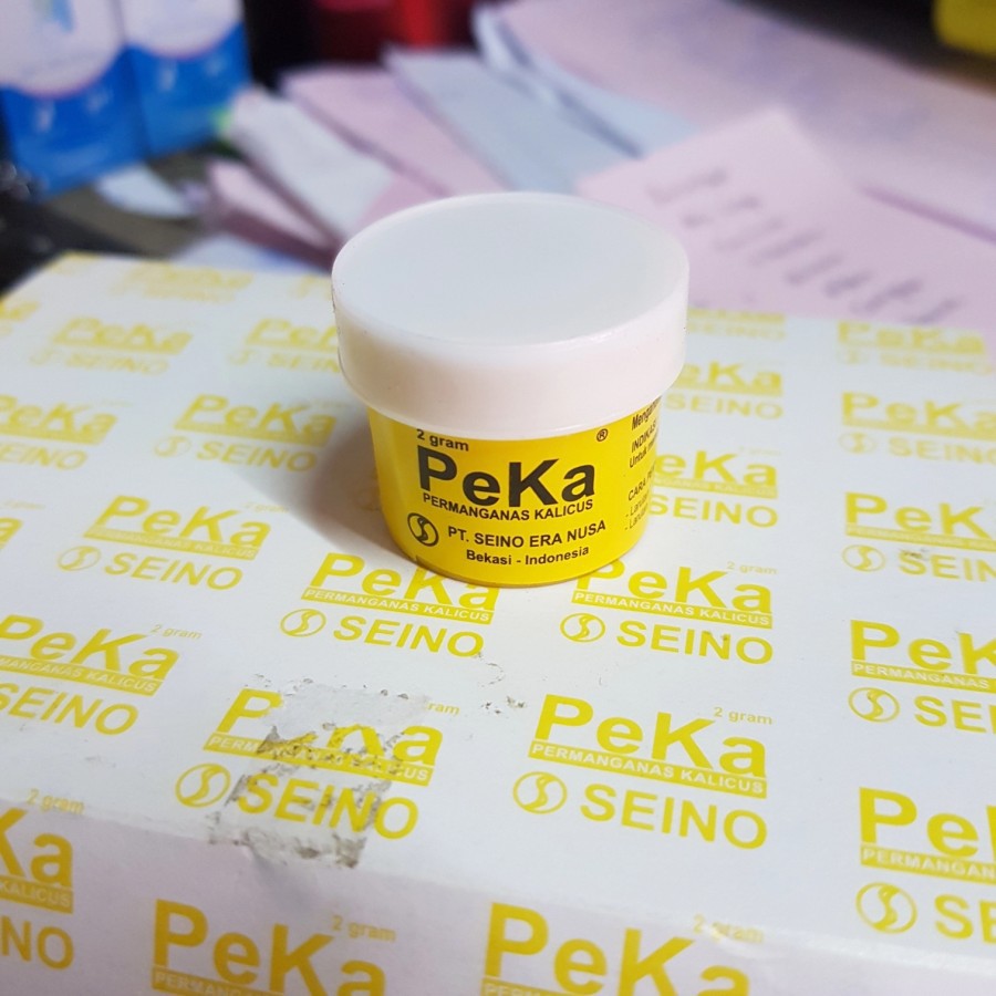 Bubuk PeKa Seino Biru 5gr // Kuning 2 (Sebuk PK Obat Kulit Gatal, Jamur, Cacar) PER BOK isi 12