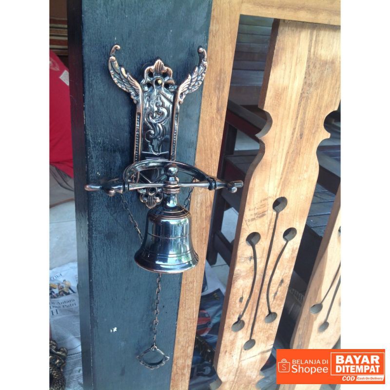 bel pintu rumah kuningan / brass doorbell - antique brass Termurah