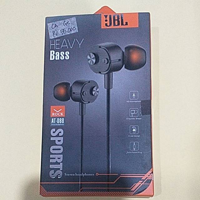Earphones JBL Heavy Bass Rock AT-088 sports hight quality