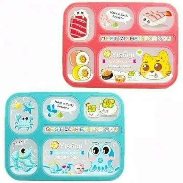 Lunch Box Yooyee Sekat 6 Anti Tumpah Type 589 Yooyee Sekat 6 Anti Tumpah Leak Proof B1