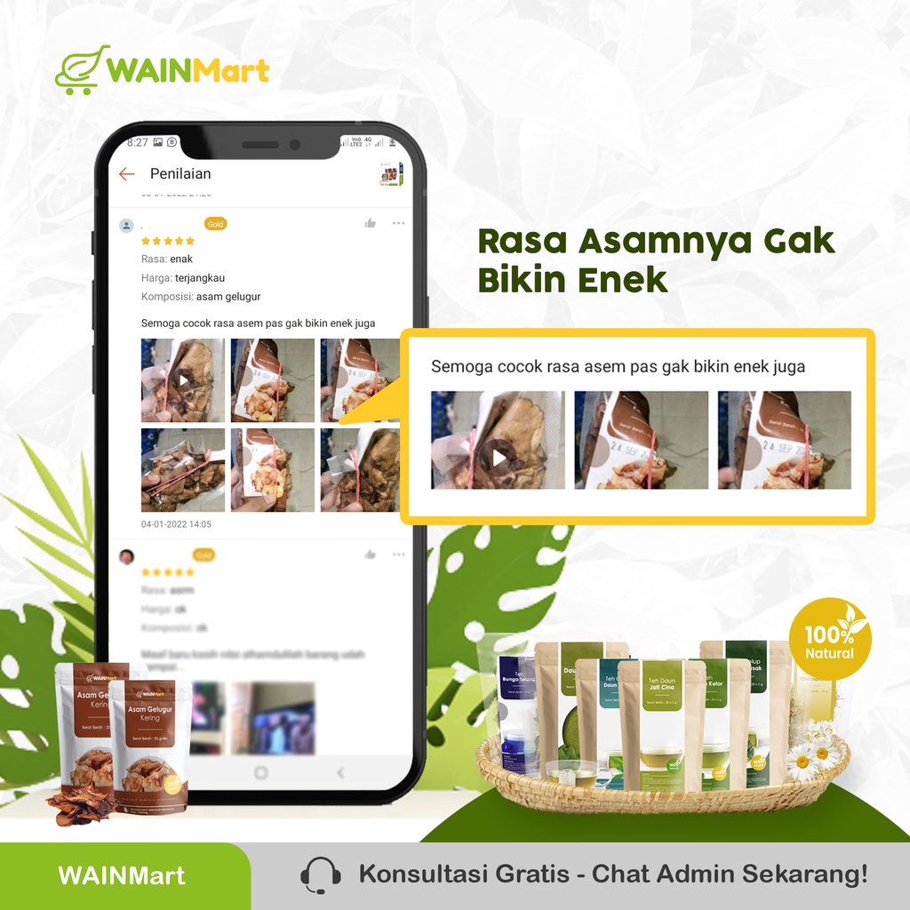 Slimming Asam Gelugur Kering NonGaram Pelangsing Alami Anti Buncit Luntur Lemak