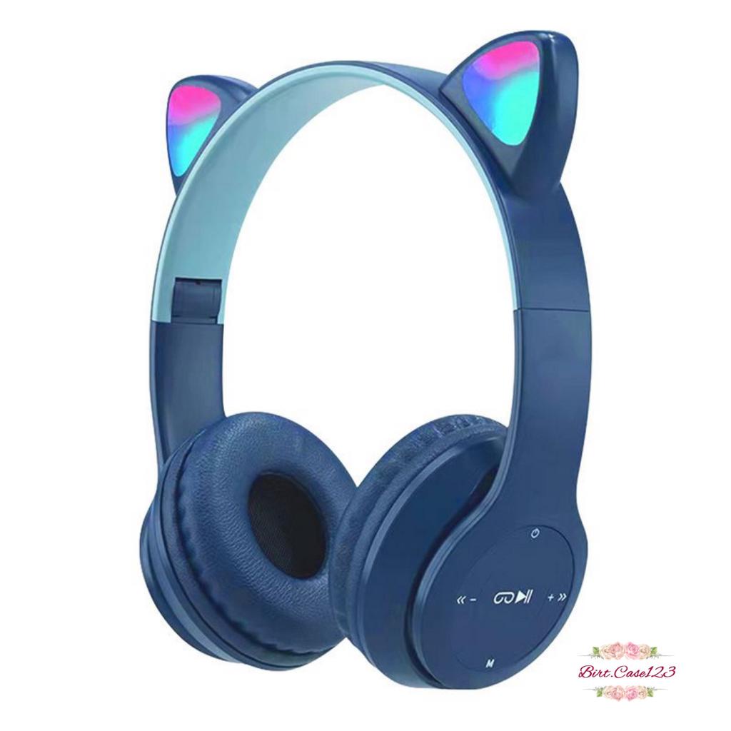 CAT EARS HEADSET headphone Hf bando telinga kucing P47m LED BANDO BLUETOOTH wireles RGB GAME HEADSET G-P47M LED WIRELESS super BASS BC7909