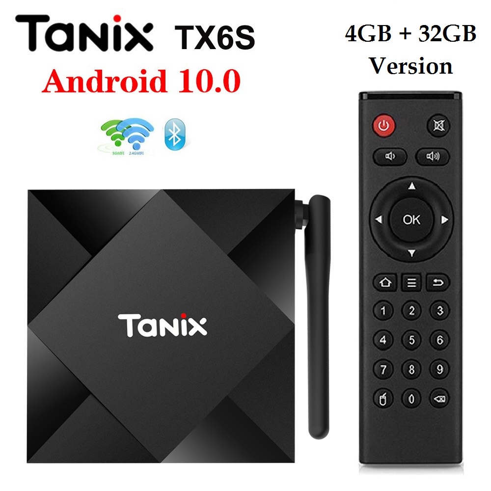 TX6S - Android 10 Smart TV Box 4K Display - RAM 4GB ROM 32GB - Versi Upgrade dari TX3 Mini dan TX6 dengan Android 10 OS