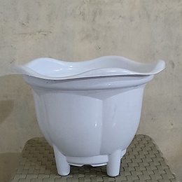Pot Bunga Kaki / Pot Bunga Kaki Hitam / Pot Bunga Kaki Putih / Pot Bunga Motif