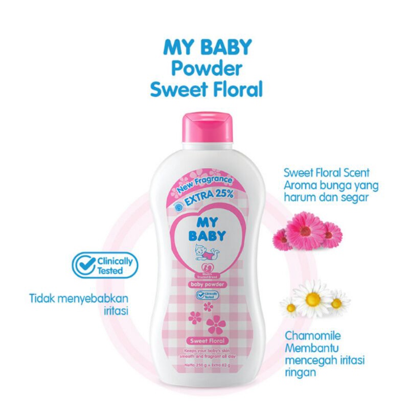 Bedak tabur bayi balita my baby 250g+63g