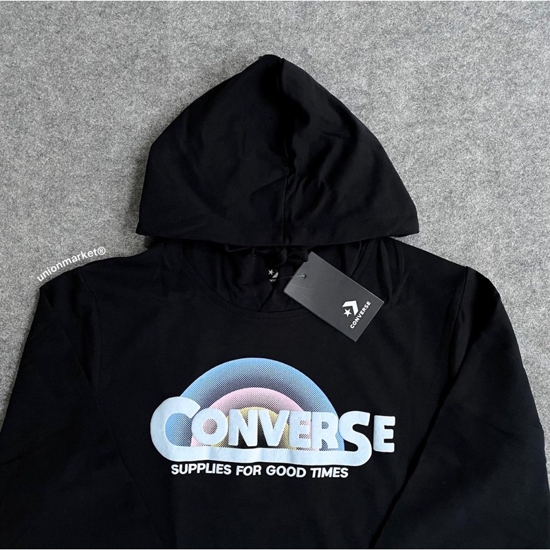Hoodie Converse Classic Script Black
