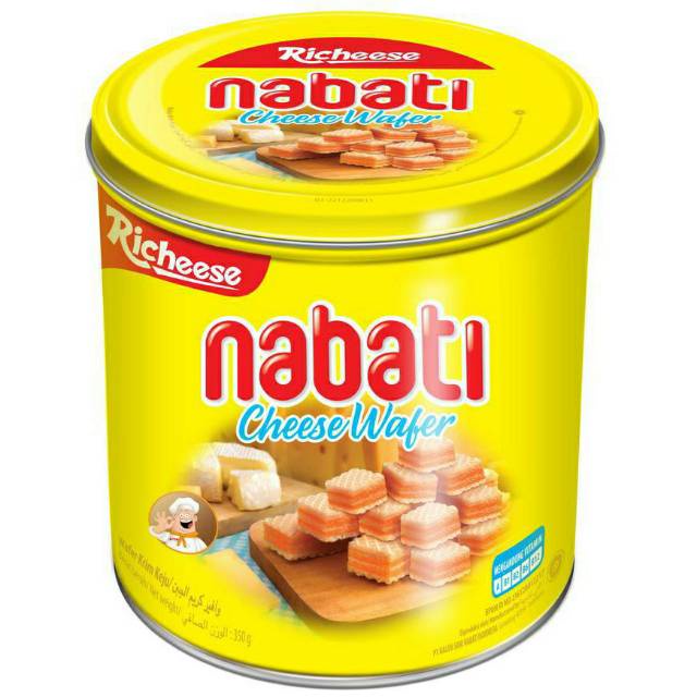 Wafer Nabati Keju &amp; Coklat 300gr Kemasan Kaleng