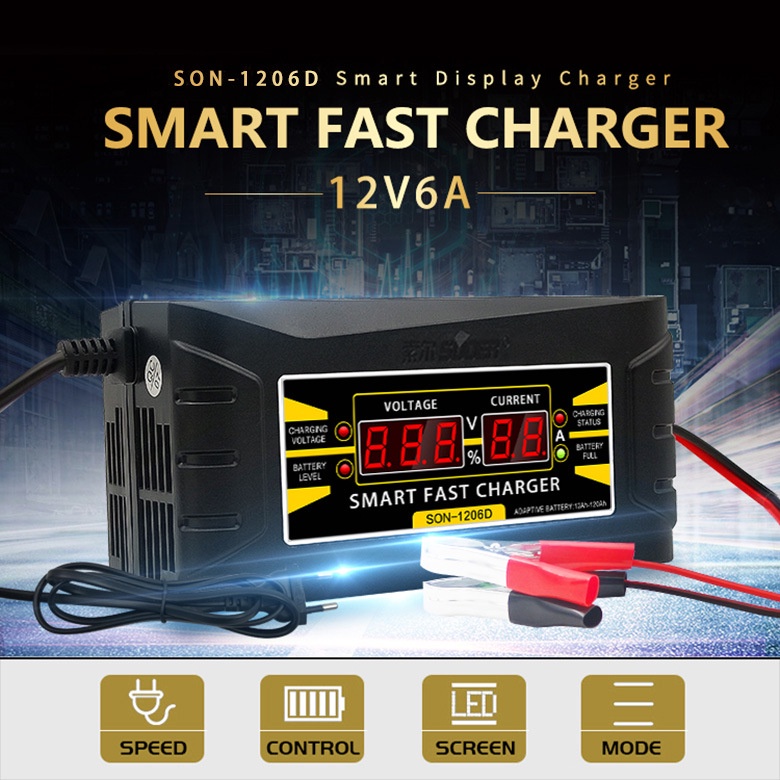 Charger Aki Mobil Smart Battery Charger 12V 6A Taffware