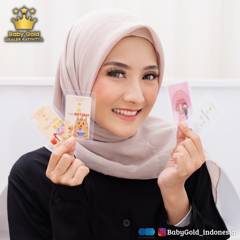 Gift Series 0.001 0.002 0.005 Emas Mini Logam Mulia 24 Karat Babygold Minigold Kado Hadiah Birthday Party Wedding Day Bouquet bucket buket Congratulation ThankYou Terimakasih-5