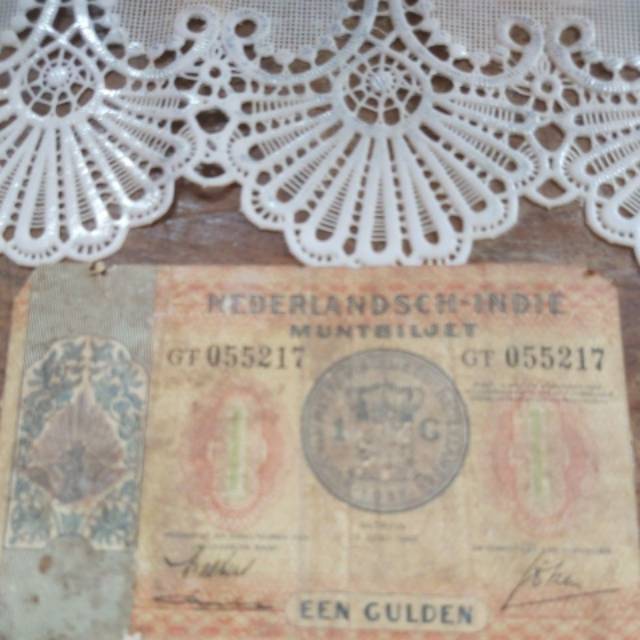 Uang Kertas Lama Een Gulden Khusus Kolektor