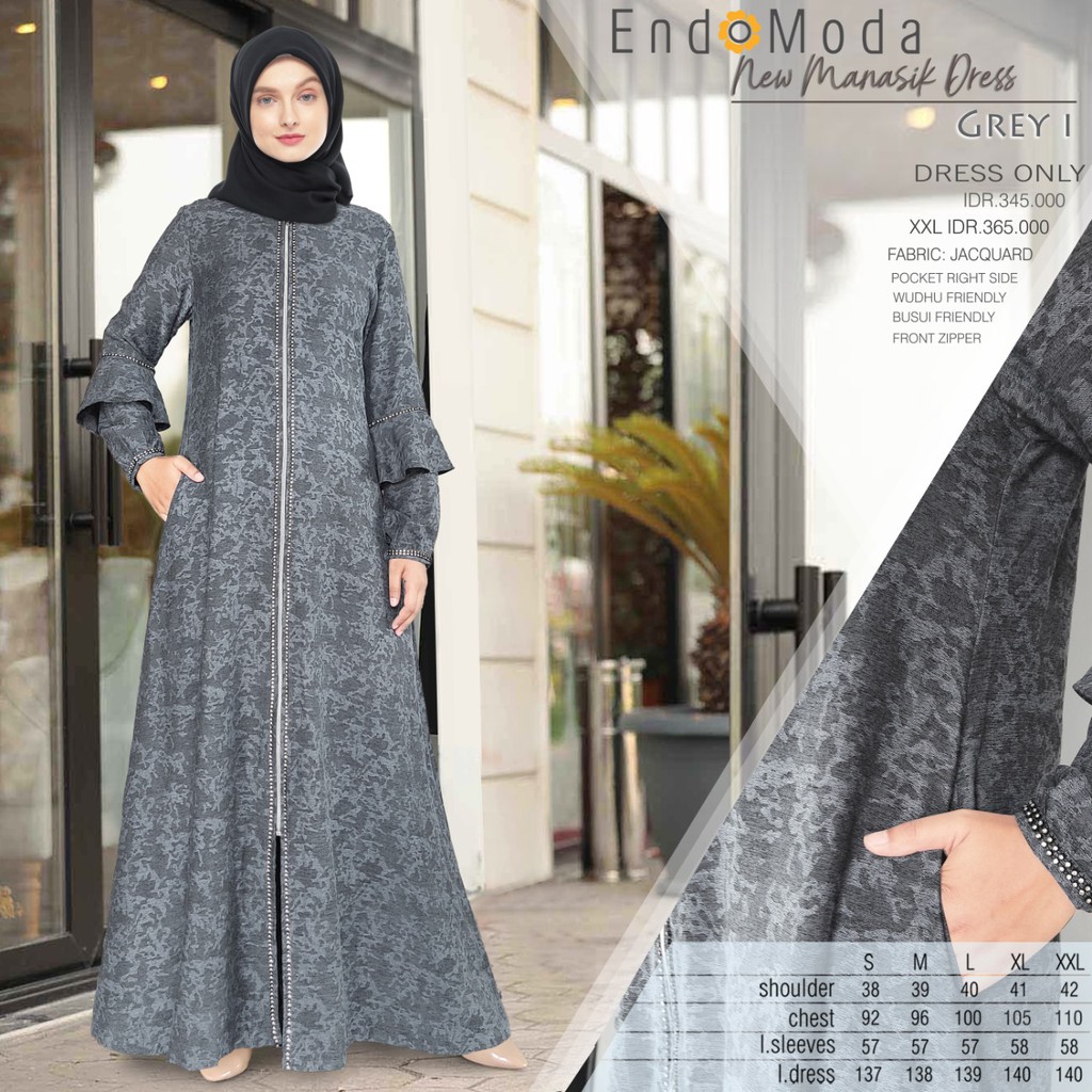 Gamis Endomoda New Manasik Dress - Gamis Endomoda terbaru - New Manasik - Manasik New