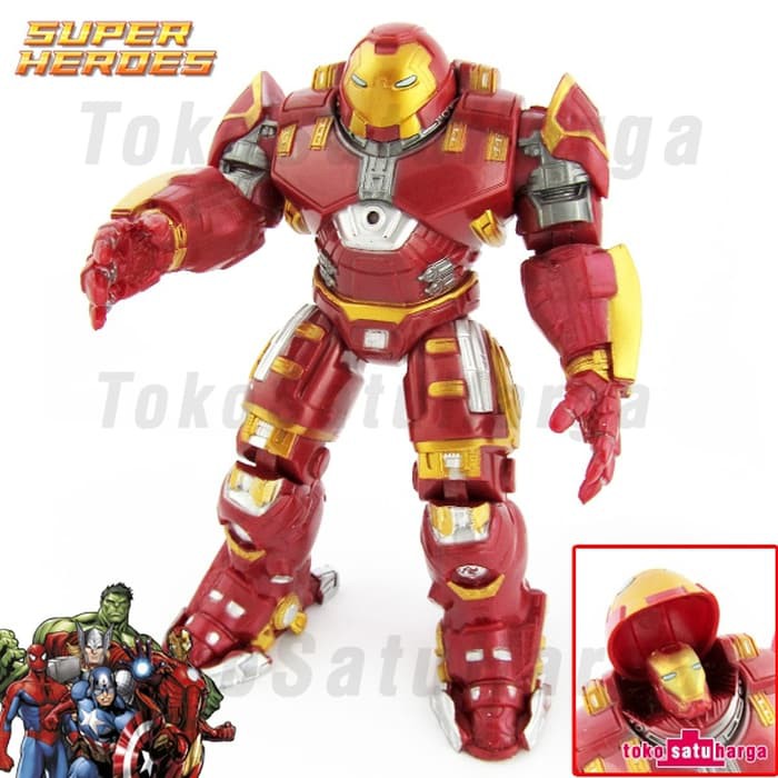 Hulkbuster Ironman Action Figure Avenger 2 Nyala Lampu LED Model 18cm