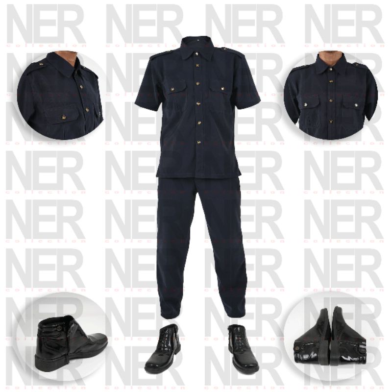 SAFARI SATPAM/SAFARI TANGAN PENDEK/SAFARI PLES SAPATU/SAFARI BIRU NEVY/SAPARI SATPAM