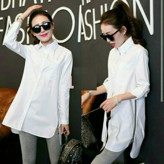 Kemeja putih / hem putih / atasan wanita