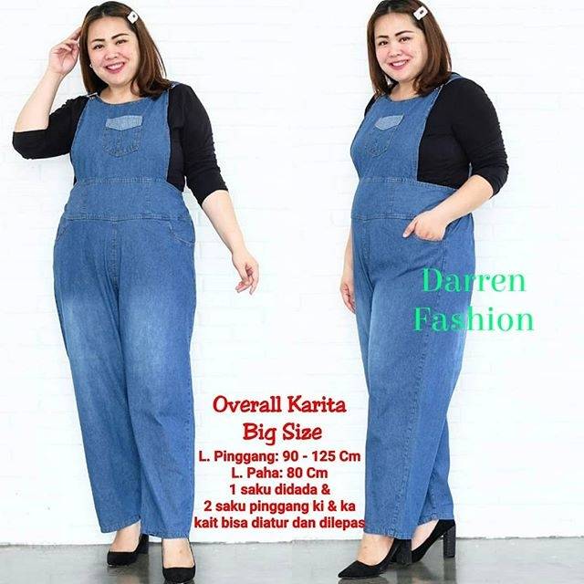 Celana Panjang Overall Wanita Karita Big Size 4L Fit 5L