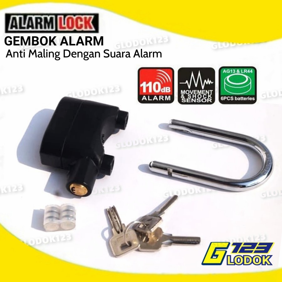 Gembok Alarm Anti Maling (Alarm lock Kunci Gembok Alarm )