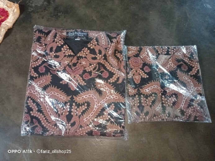 Couple Batik Ayah Dan Anak Bahan Katun Halus Primisima 40s