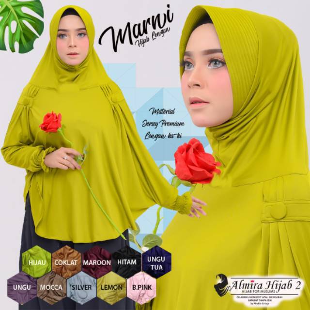 HIJAB KHIMAR LENGAN LALEA MARNI KANCING JILBAB BERGO KERUDUNG TANGAN JUMBO SYARI UMROH XL XXL MURAH-1