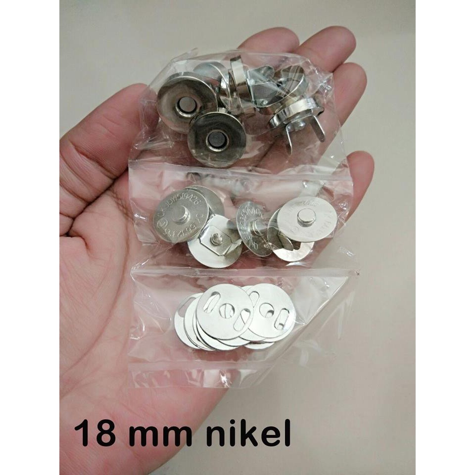 KANCING MAGNET BESAR/18 MM/HARGA PER 1 SET ( PASAGAN)