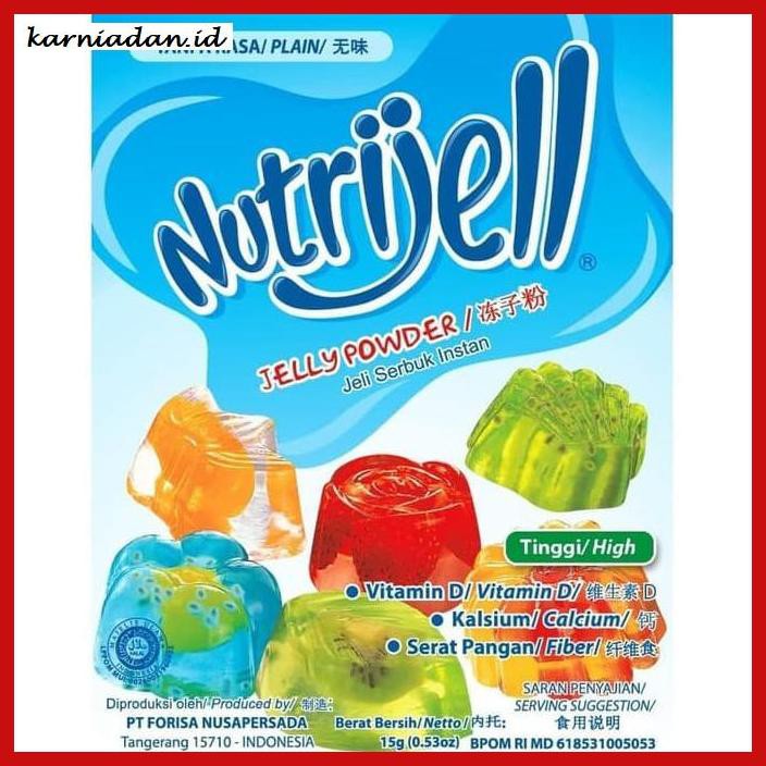 

RAGA-RAGA- NUTRIJELL PLAIN PER BOX ISI 12 SACHET 15GR NUTRIJEL PLAIN TANPA RASA -GNIDUP-NAHAB.