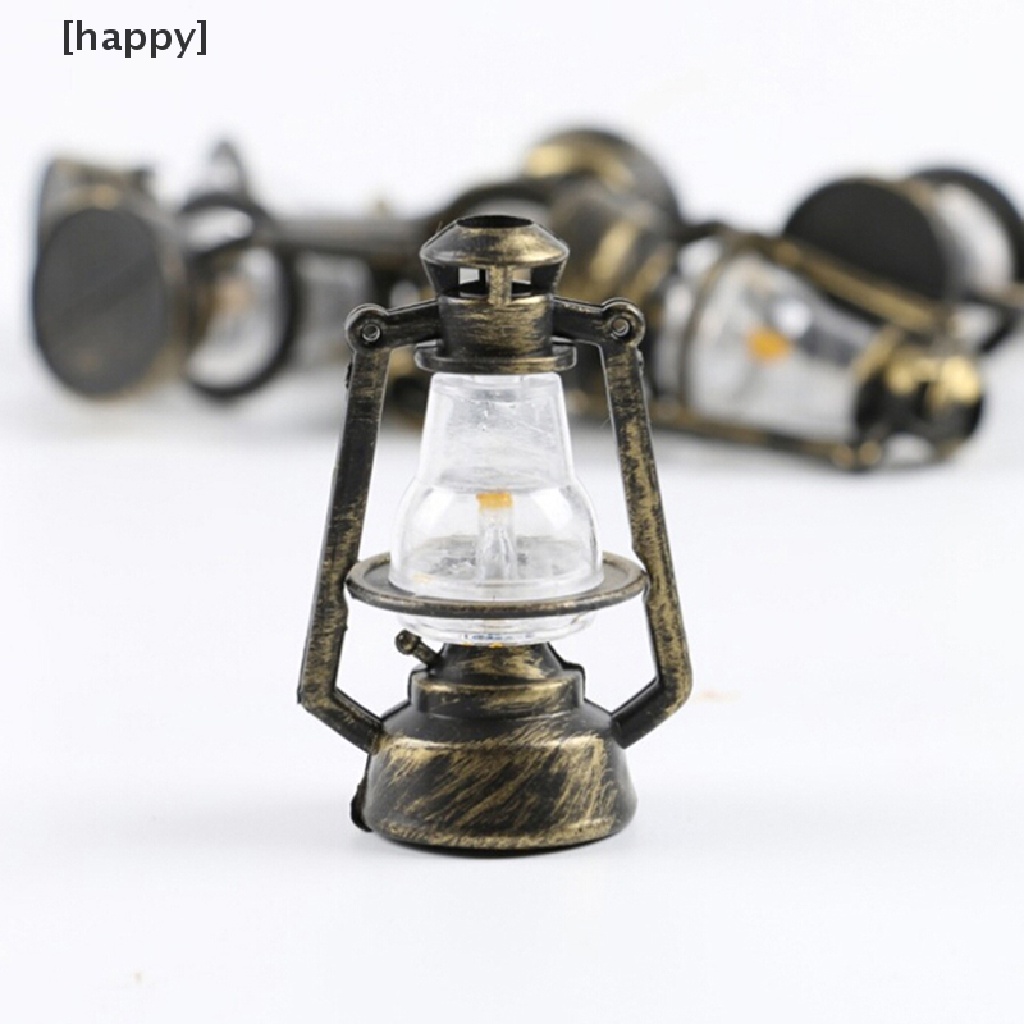 Ha 1pc Miniatur Lampu Minyak Retro Aksesoris Rumah Boneka 1: 12 1: 6