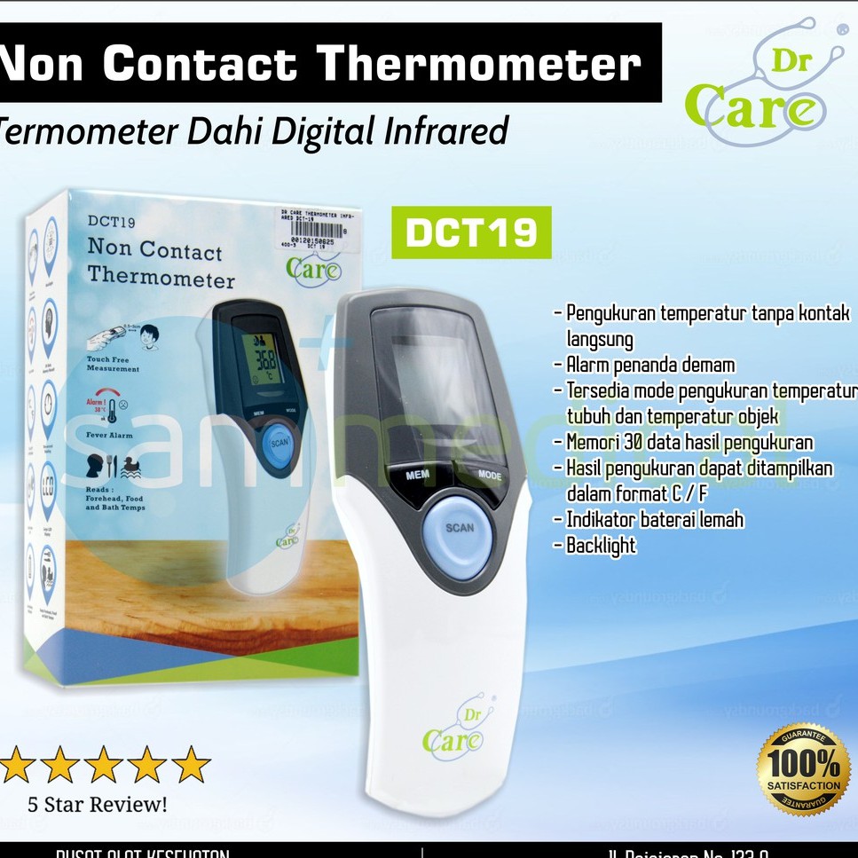 DR Care Thermometer Infrared DCT19 - Termometer Dahi Digital