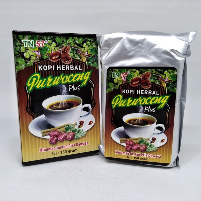 

KOPI HERBAL PURWOCENG PLUS 150 GRAM / KOPI HERBAL PENAMBAH STAMINA PRIA / KHUSUS PRIA