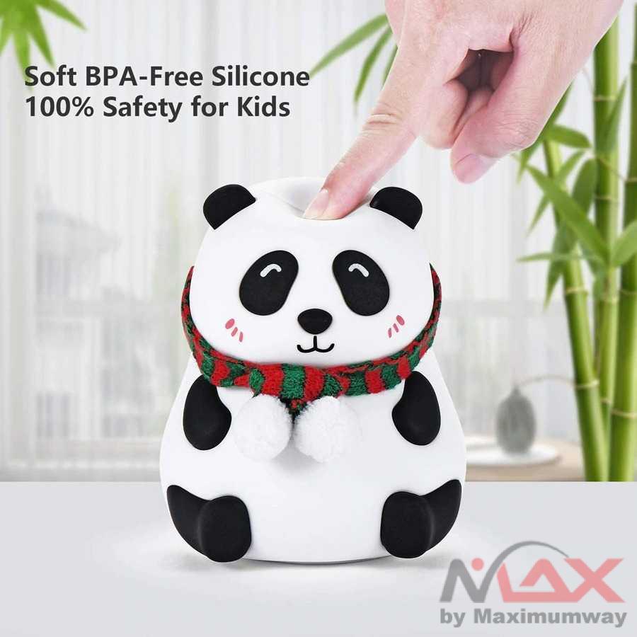 lampu kamar tidur boneka panda lampu bayi recharge USB Aman digigit bayi dari silicone Free On Lampu Tidur LED Silicone Lamp Decoration Model Panda - LJC-142 Led Cartoon Silicone Lamp Panda USB Rechargeable Touch Sensor Colorful Silicone Lamp Bedroom Beds